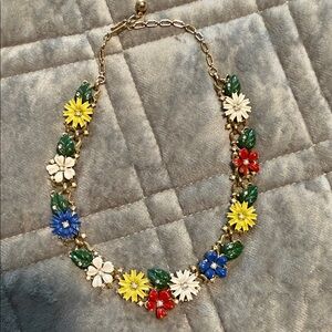 Floral Multicolor Enamel Necklace - Women Jewelry